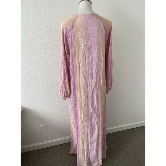 L Space Dress Maxi Pullover Striped Beach Coverup Bohemian Cassia - Picture 9 of 13